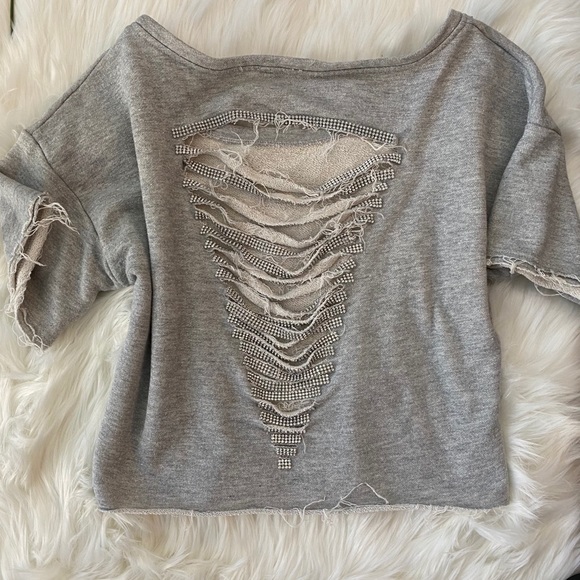 sydney Sweaters - Distressed Jeweled sweater
